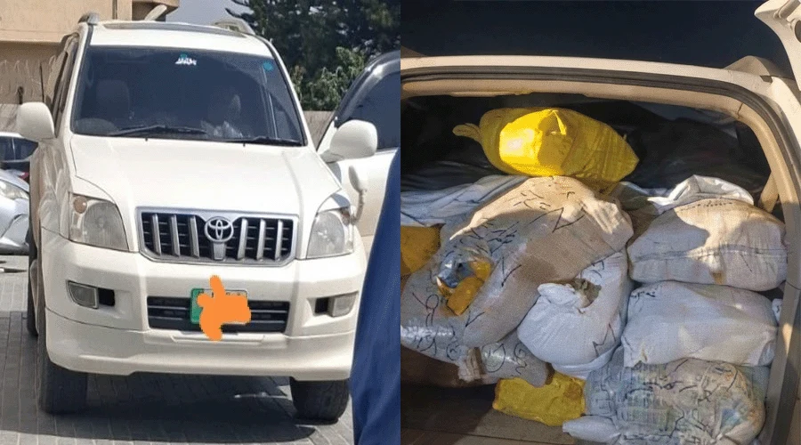 اسلام آباد میں ایم ٹو موٹروے کے قریب 1200 کلو چرس کی برآمدگی