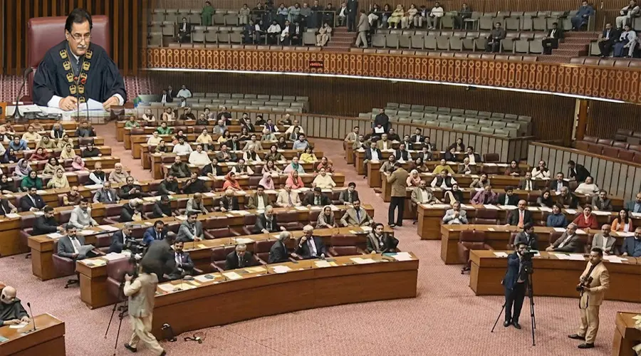 پارلیمنٹ کے مشترکہ اجلاس میں خیبرپختونخوا ایمرجنسی اور گورنر راج سے متعلق قرارداد پر کارروائی