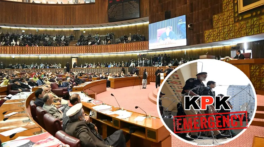 خیبرپختونخوا میں ایمرجنسی کی قرارداد پر قومی اسمبلی اور سینیٹ کی کارروائی